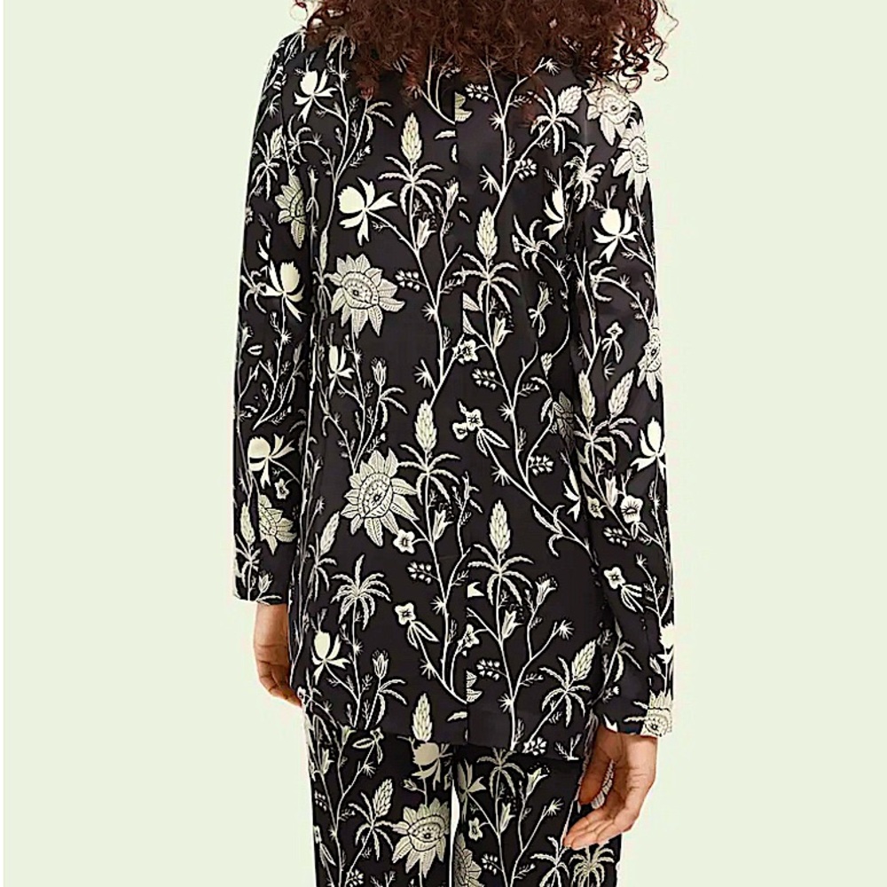 NWOT Scotch & Soda Floral Button Down Shirt Black Collared